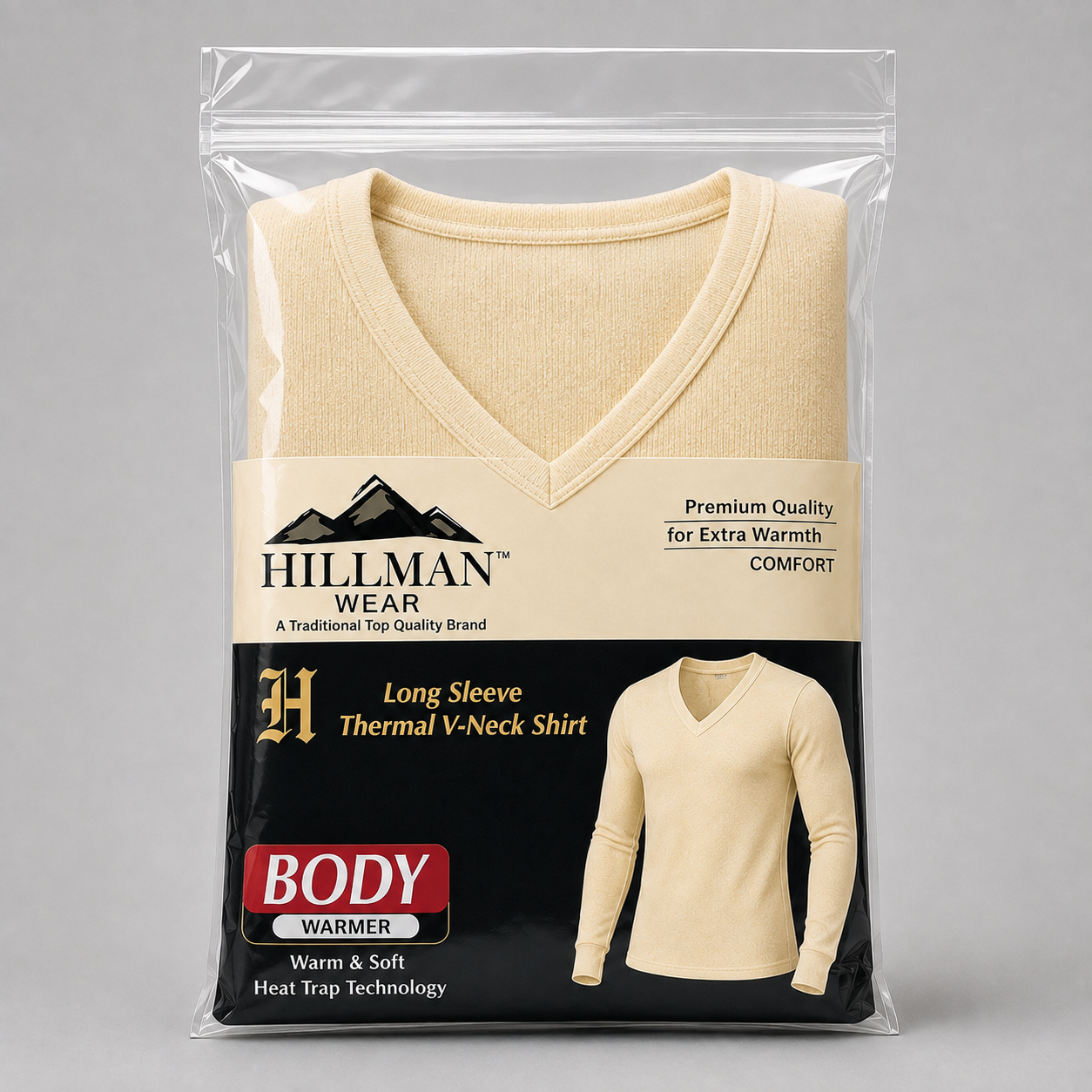 Premium Woolen Body Warmer V-Neck Full Sleeve Shirt